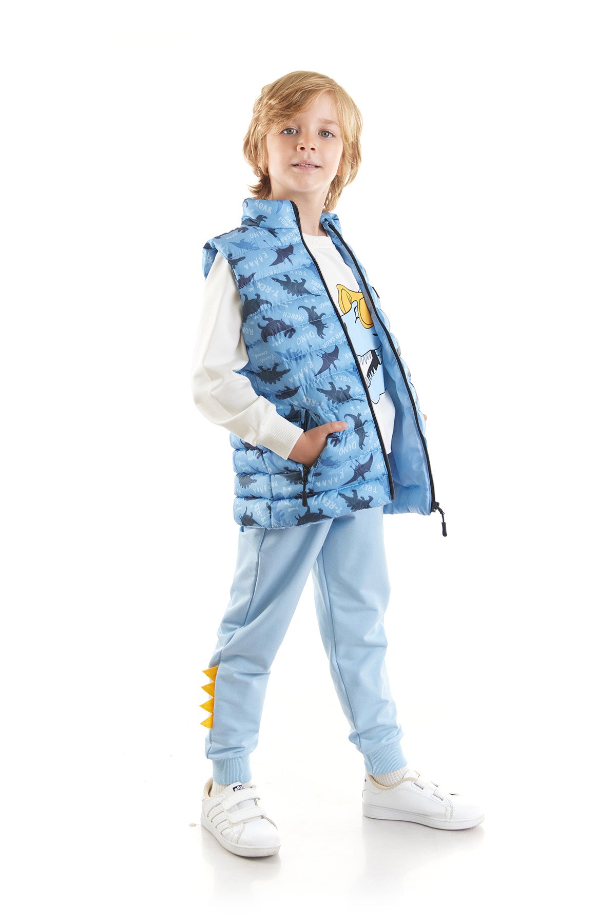 Boy Boy Dino Printed Trend Inflatable Vest AK216061