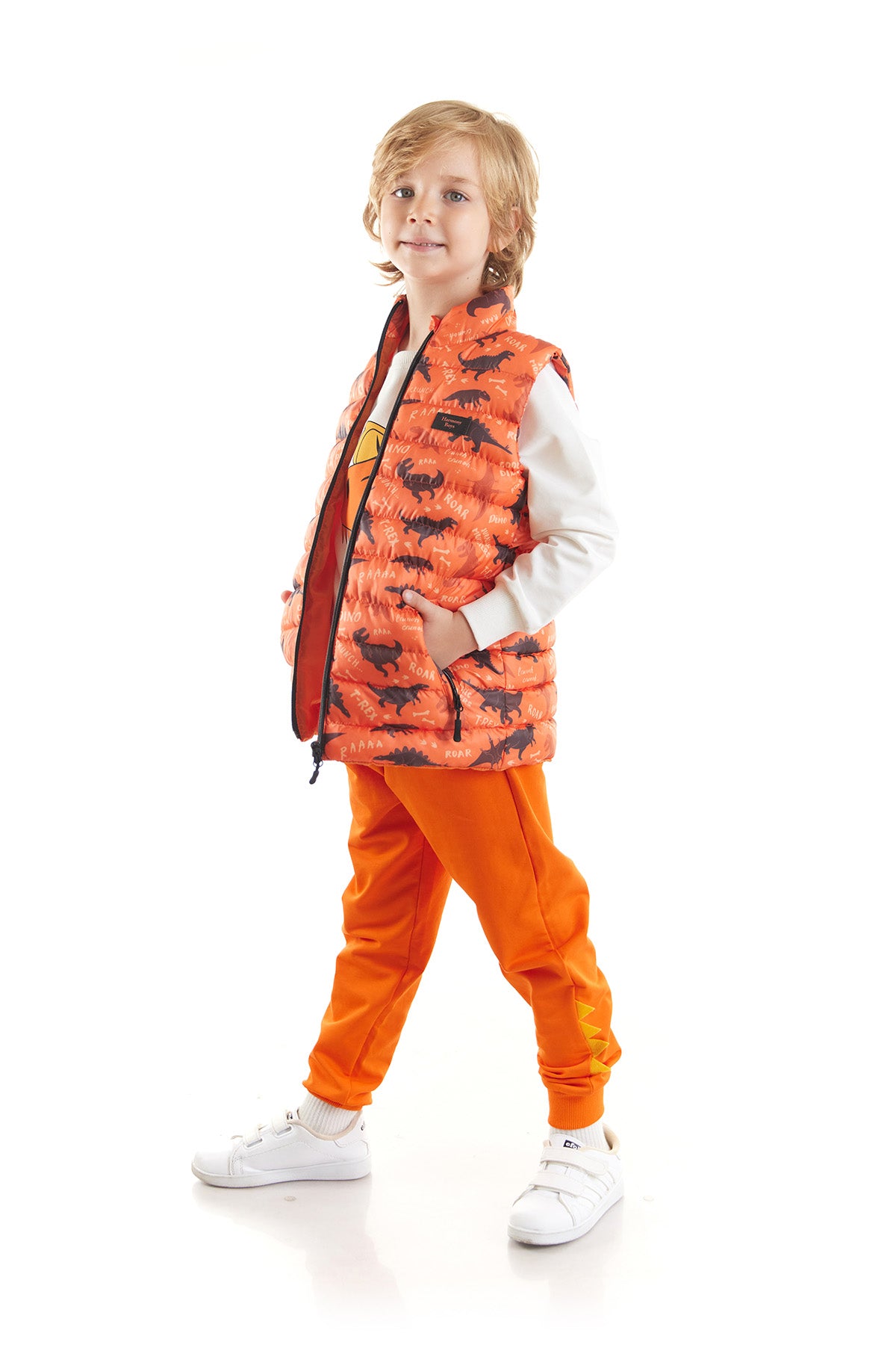 Boy Boy Dino Printed Trend Inflatable Vest AK216061