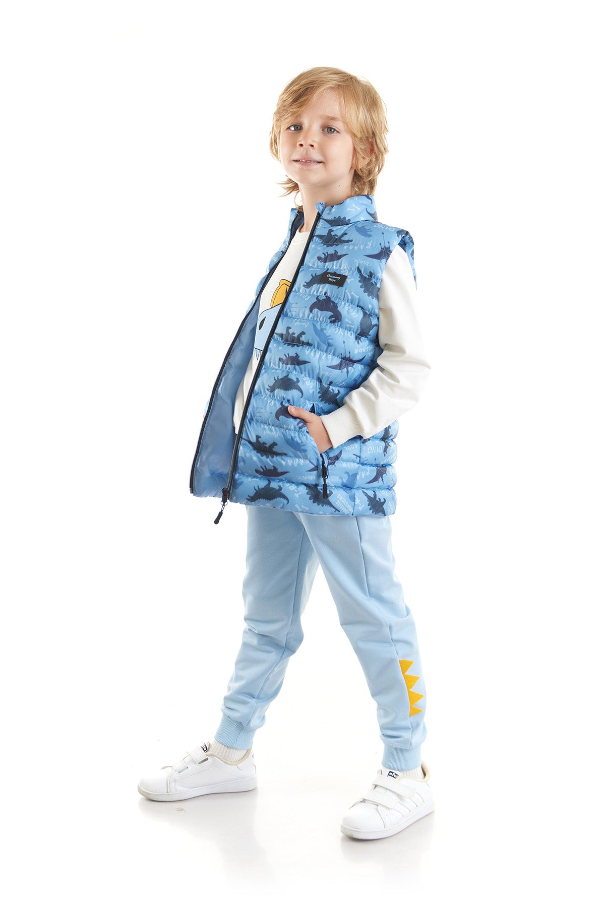 Boy Boy Dino Printed Trend Inflatable Vest AK216061