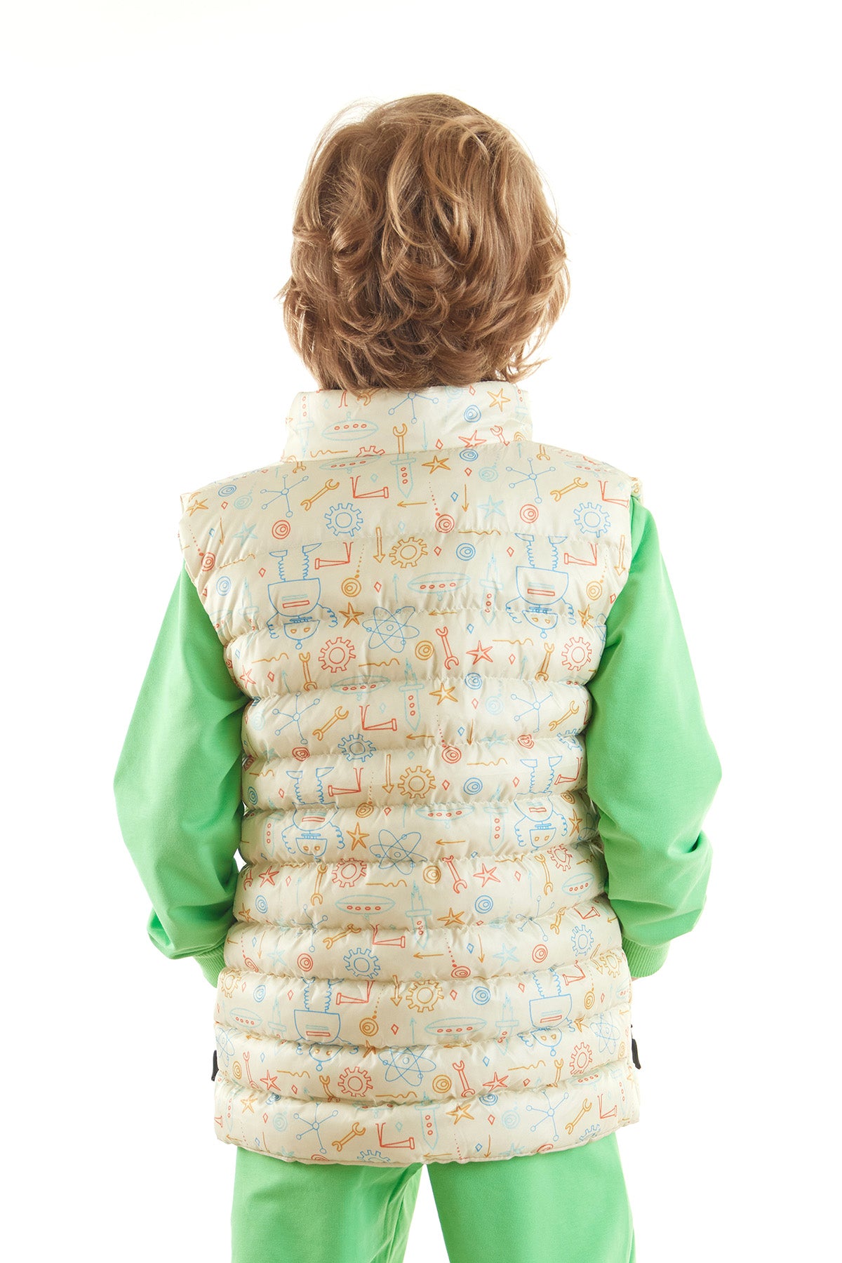 Boy's Robot Printed Trend Inflatable Vest Ak213031