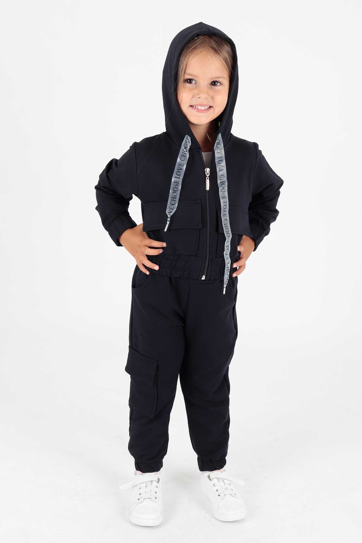 Girl's Tracksuit Set with Pockets Ak2234