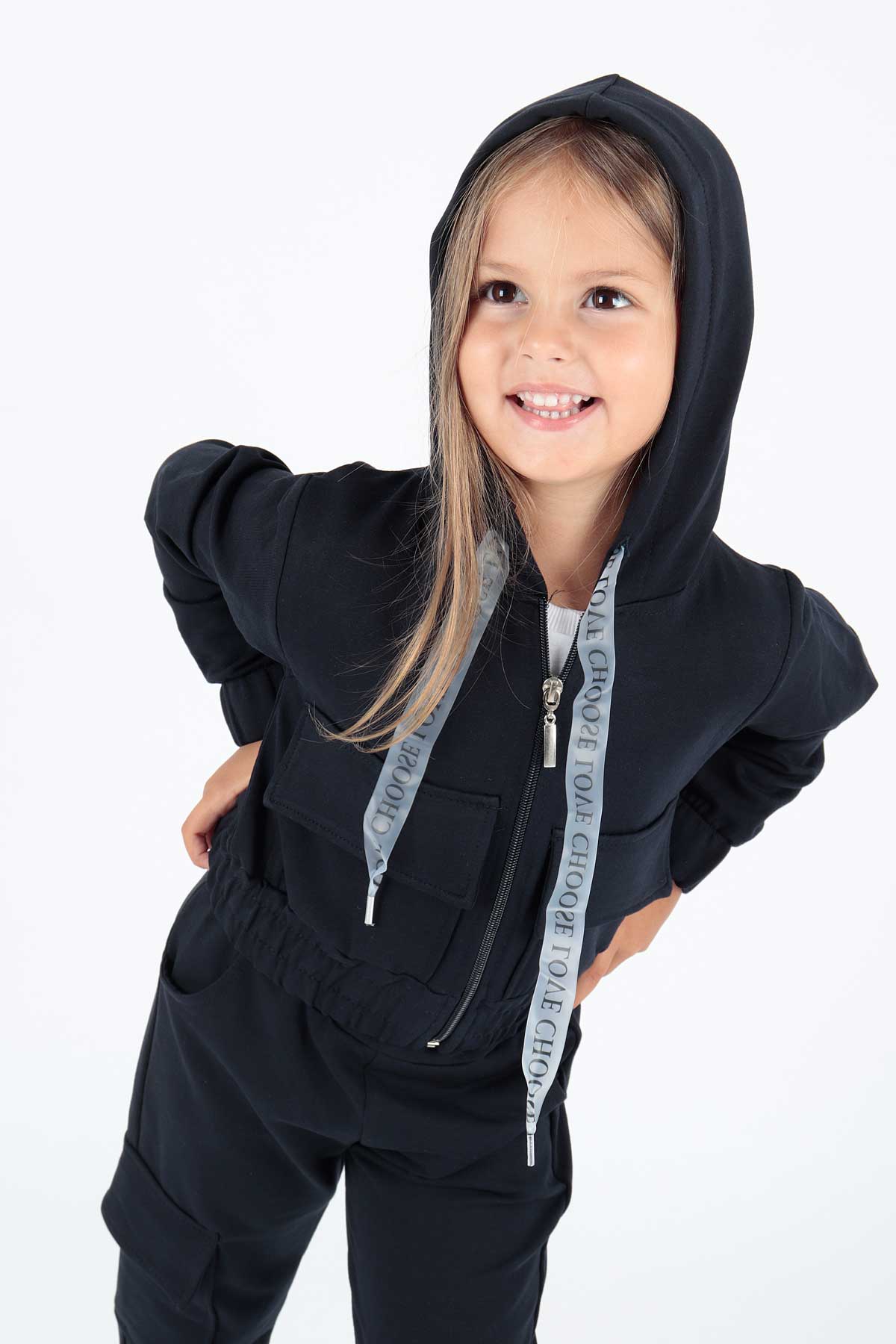 Girl's Tracksuit Set with Pockets Ak2234