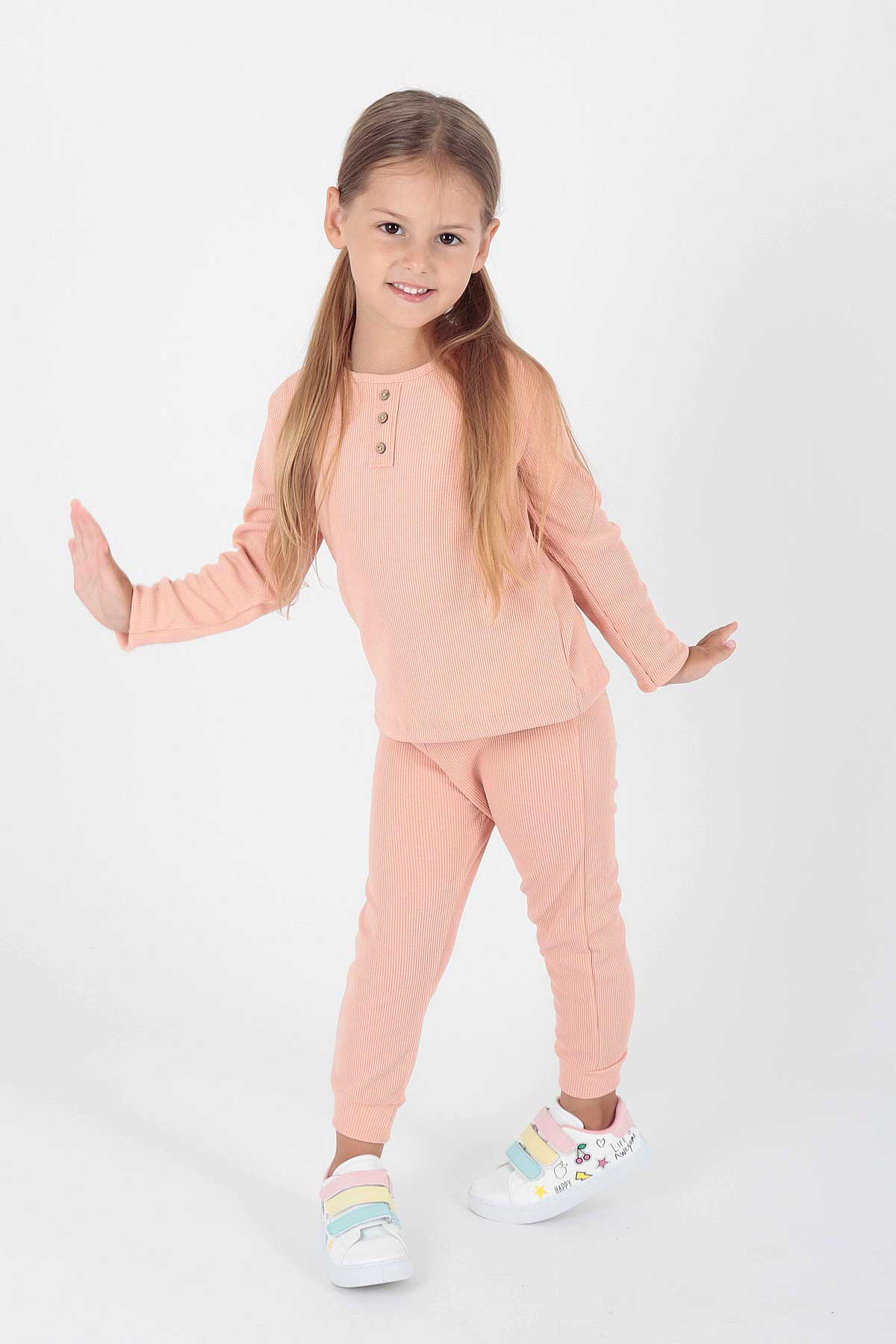 AHENK KİDS 2204 GIRLS' BUTTONED SUIT