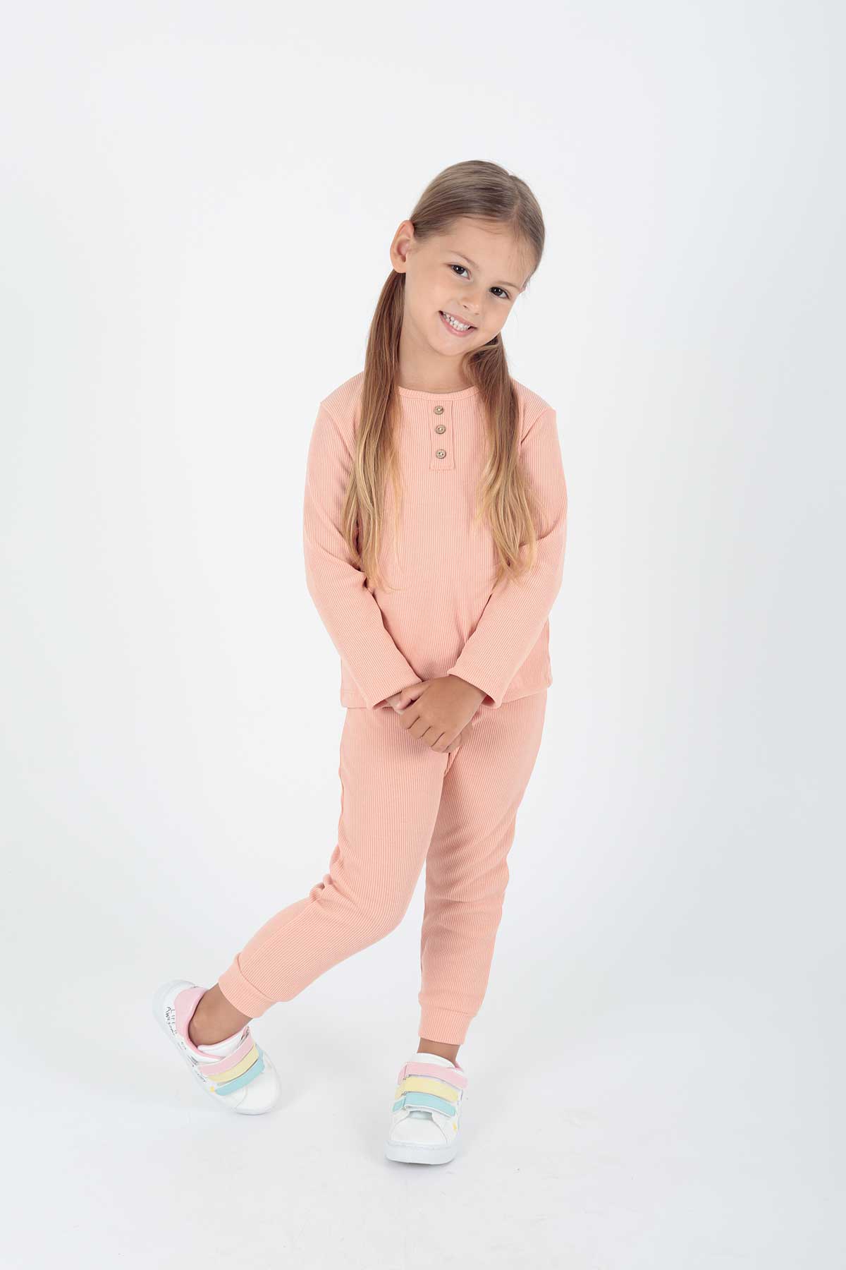 AHENK KİDS 2204 GIRLS' BUTTONED SUIT