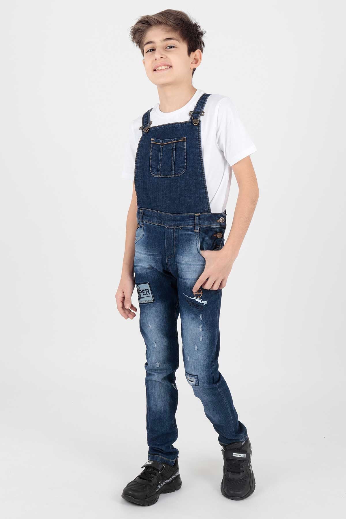 AHENK KİDS AK100001 MEN'S SNIPER PRINTED GARDENER OVERALLS