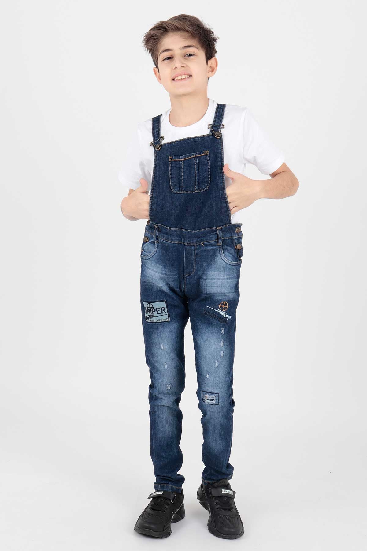 AHENK KİDS AK100001 MEN'S SNIPER PRINTED GARDENER OVERALLS