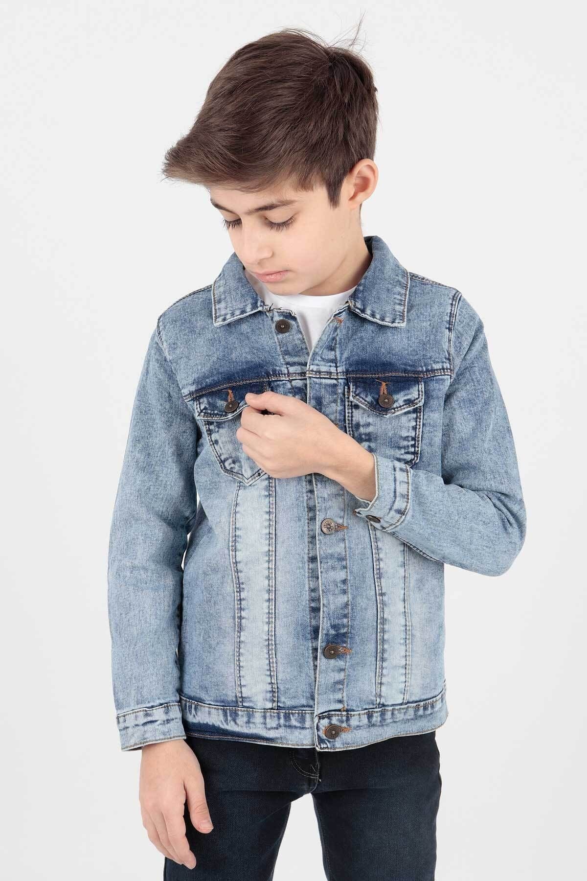 AHENK KİDS BOYS' JACKET BOYS' DENIM JACKET AK888176