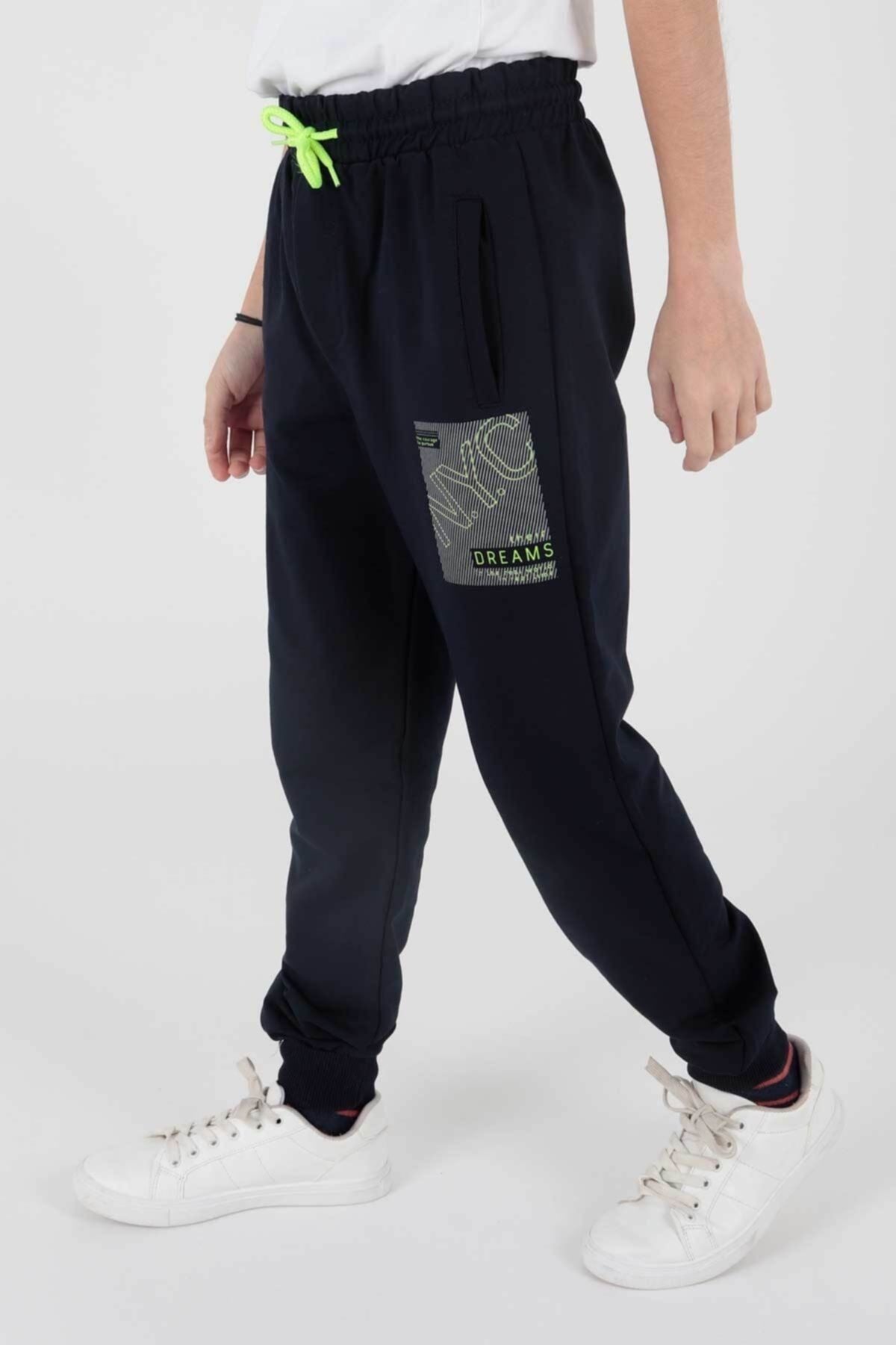 AHENK KIDS AK2093 BOYS NYC NEON CUFFED SWEATPANTS