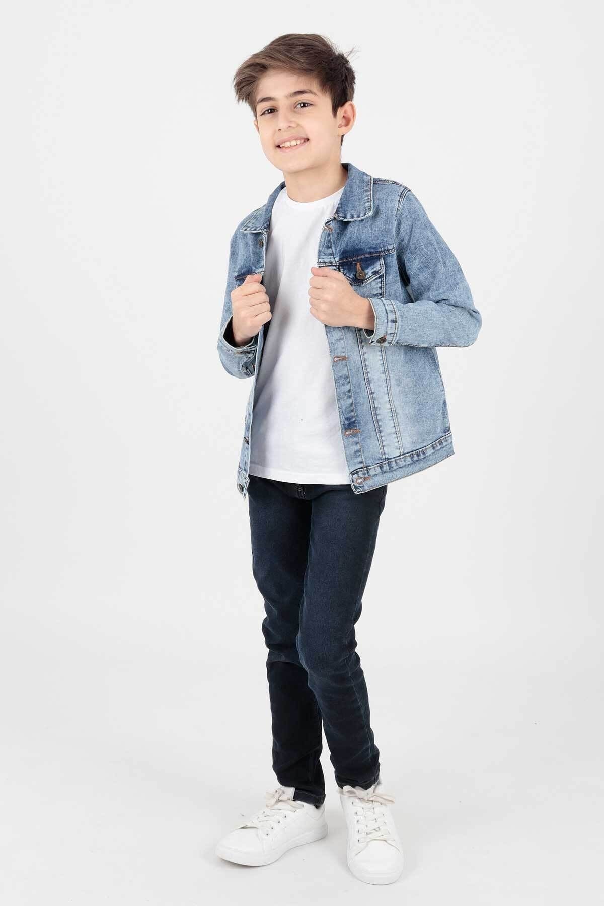 AHENK KİDS BOYS' JACKET BOYS' DENIM JACKET AK888176