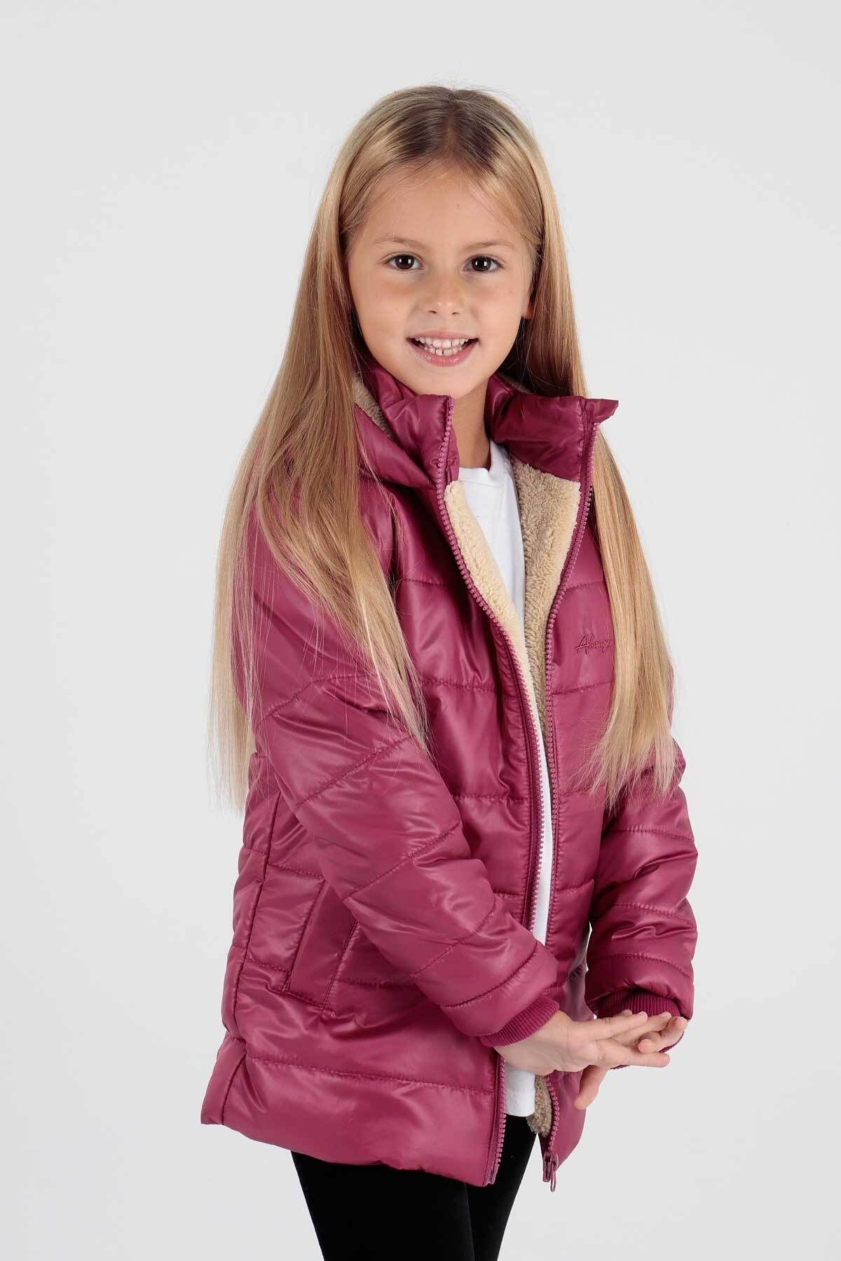 Girl's Coat with Welsoft Inside Girl's Coat Ak2236