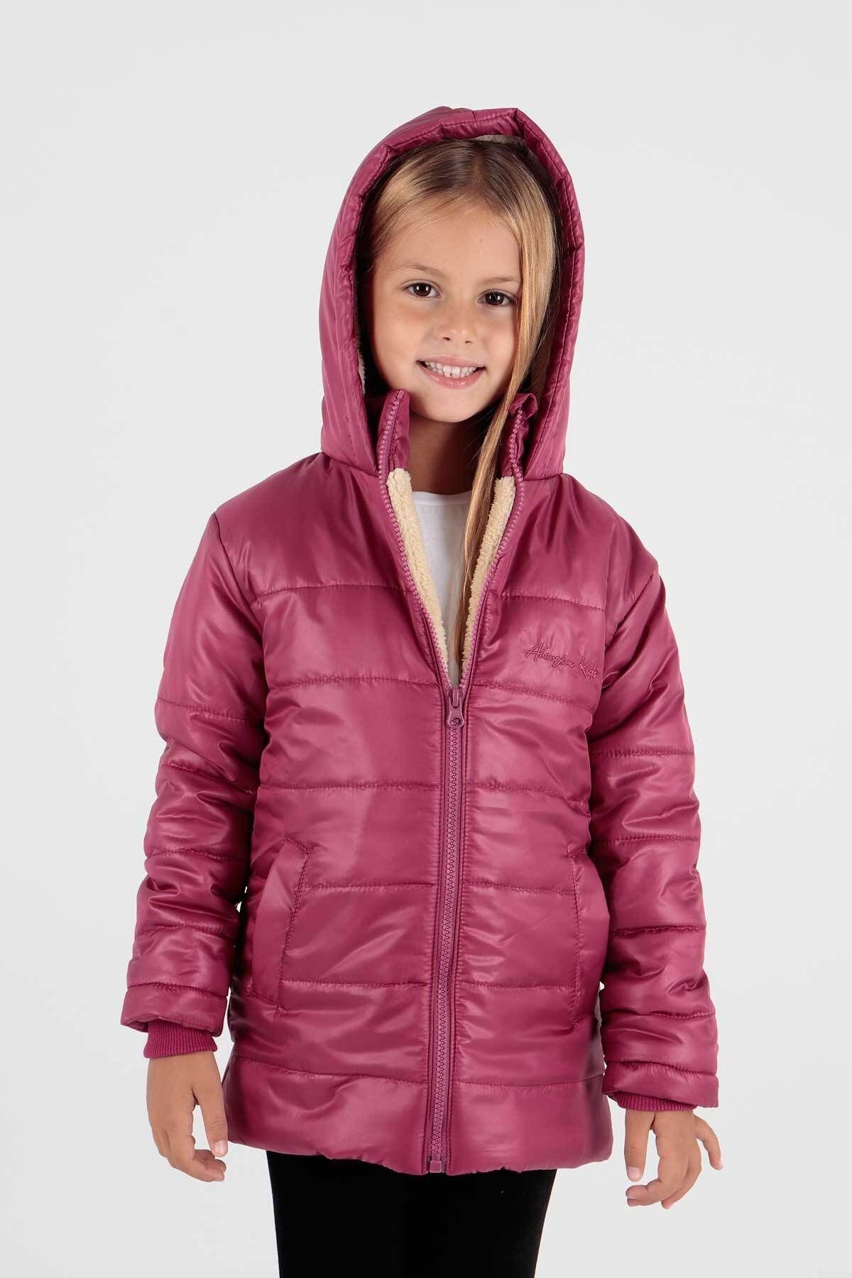 Girl's Coat with Welsoft Inside Girl's Coat Ak2236