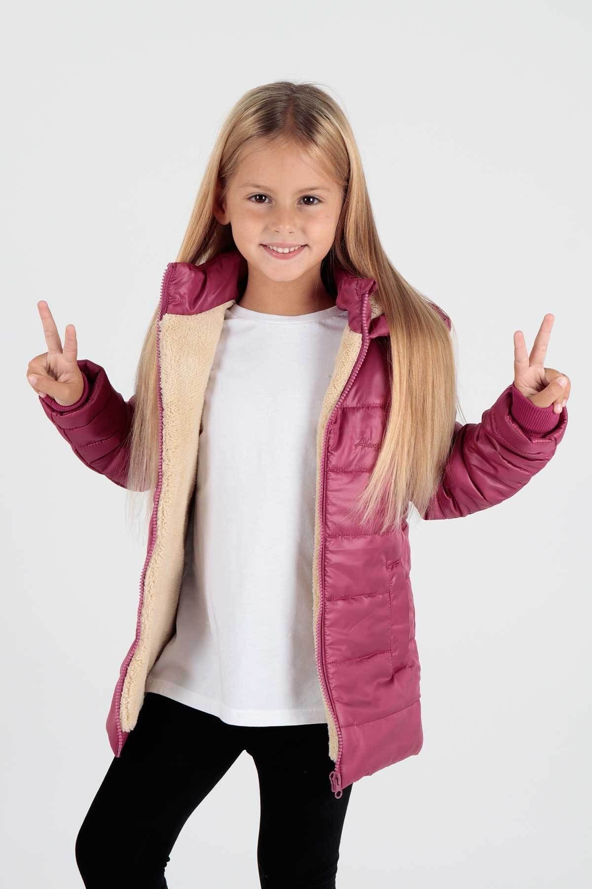 Girl's Coat with Welsoft Inside Girl's Coat Ak2236