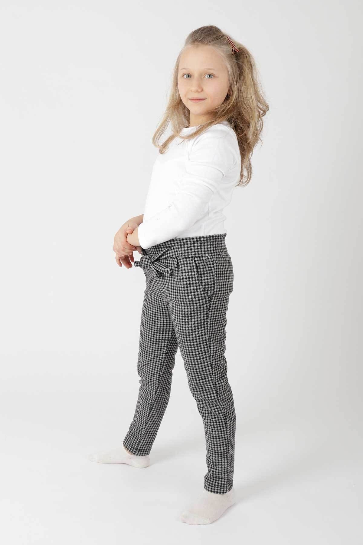 AHENK KİDS GIRLS' BELTED PANTS AK2201