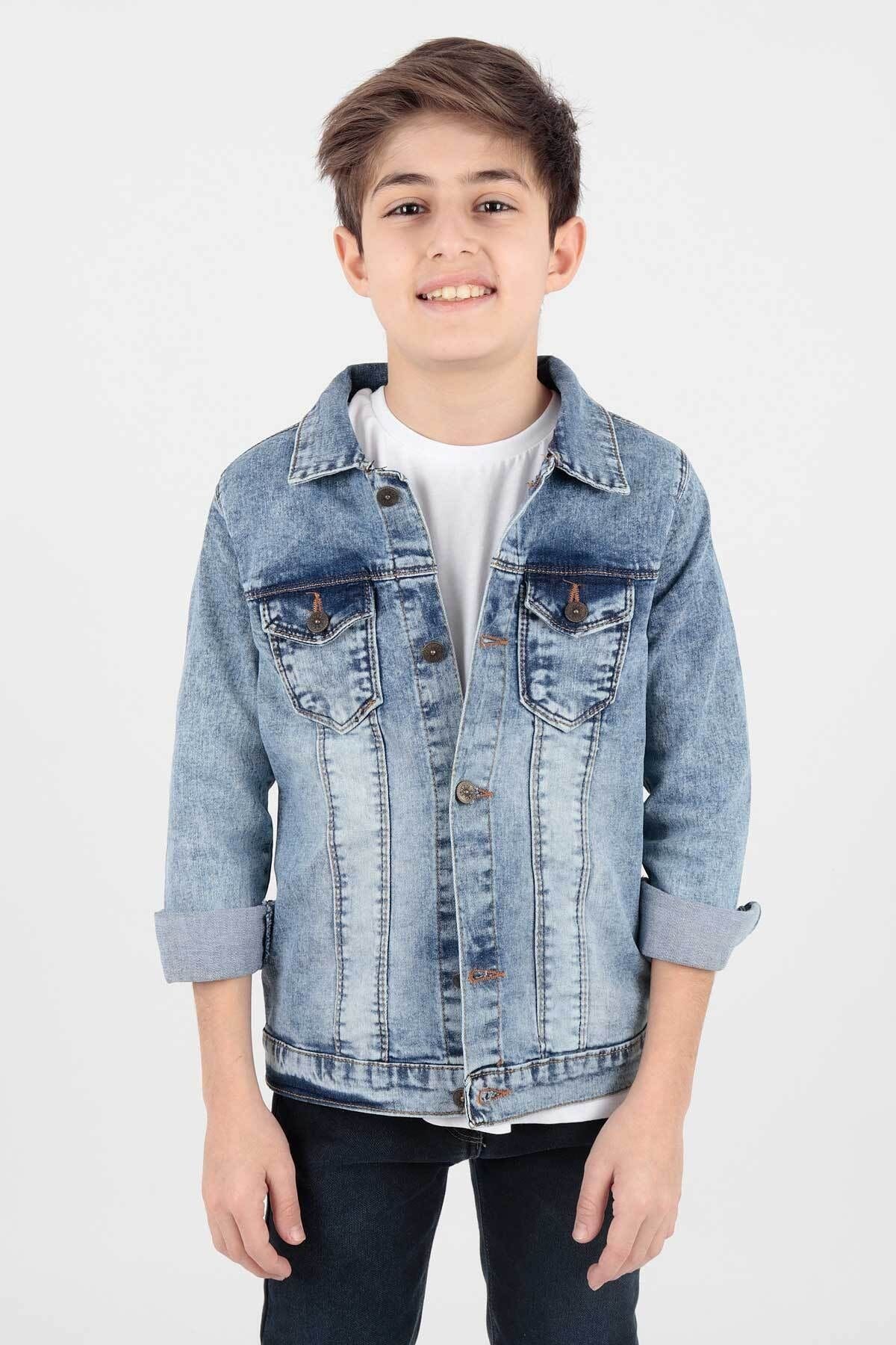 AHENK KİDS BOYS' JACKET BOYS' DENIM JACKET AK888176