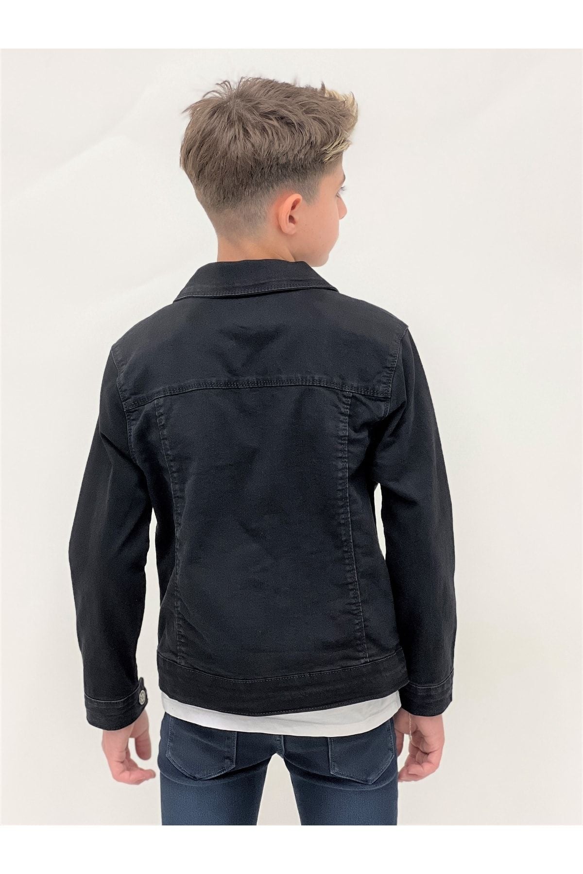 Boy's College Jean Jacket Casual Fashionable Ak22366123